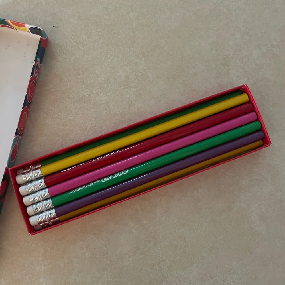 Vintage 2009 Coach Poppy Rainbow Pencil Set NIB Rare Y2K Collector